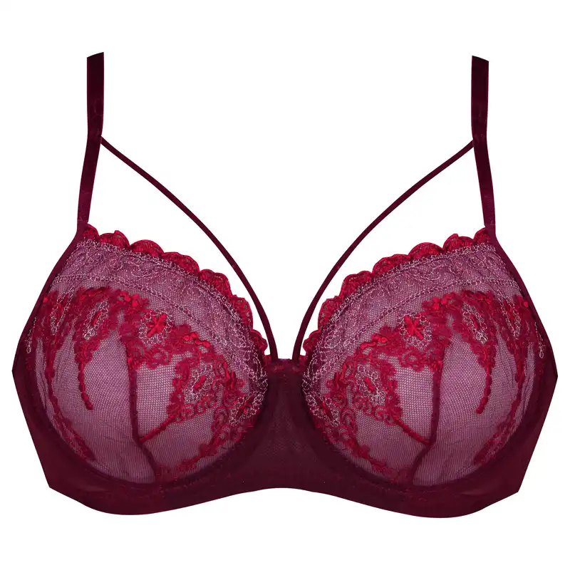 ست شورت و سوتین زنانه کارنا رز مدل فنردار کد 3389-13 رنگ زرشکی