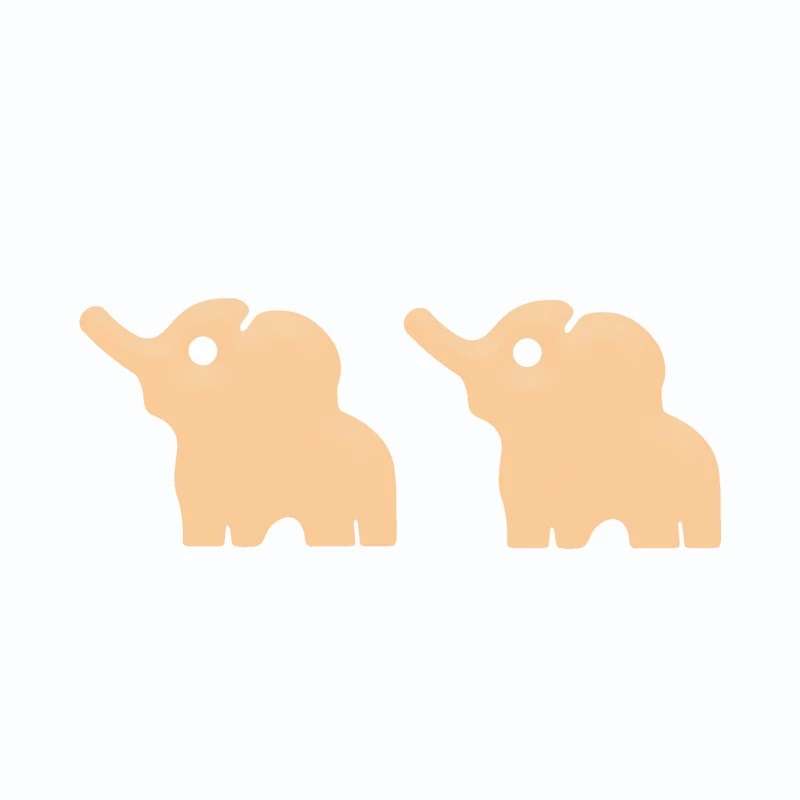 گوشواره طلا 18 عیار دخترانه وی وی گلد گالری مدل فیلی vg6009