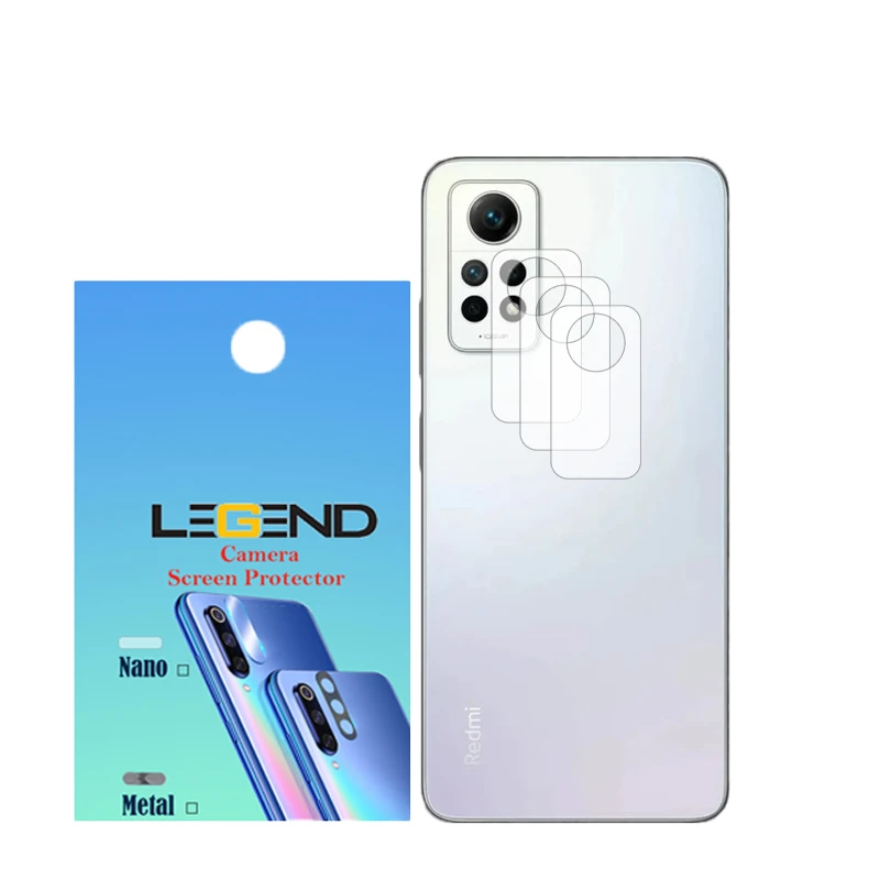 محافظ لنز دوربین لجند مدل نانوگلس مناسب برای گوشی موبایل شیائومی Note 12 Pro 4G بسته 3 عددی