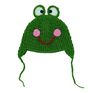 کلاه بافتنی بچگانه طرح قورباغه مدل Animal