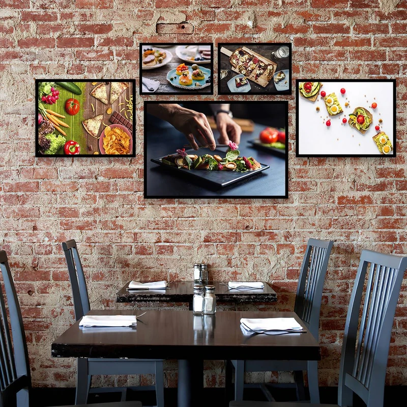 تابلو بکلیت طرح آشپزخانه و رستوران مدل B-829 مجموعه 5 عددی