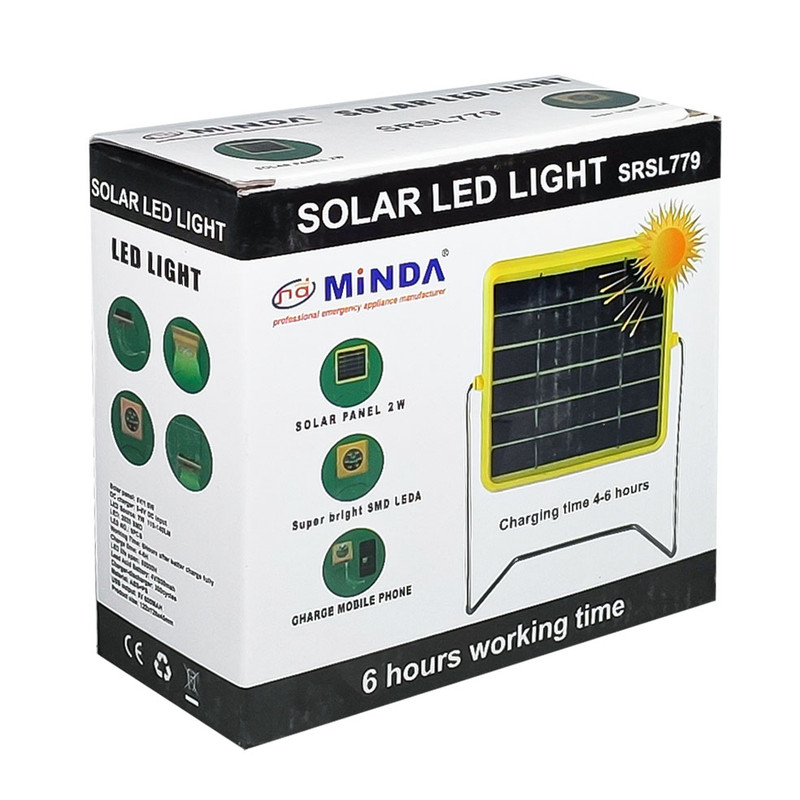 چراغ خورشیدی میندا مدل SRSL779 ظرفیت 2 وات چراغ خورشیدی میندا مدل SRSL779 ظرفیت 2 وات