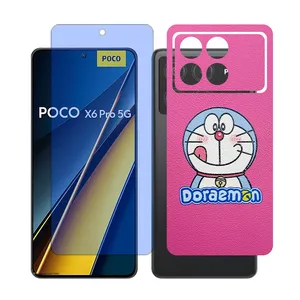 Glass Together model matte anti blue Screen Protector Suitable for Xiaomi Poco X6 Pro Mobile Phone with Back cover sticker