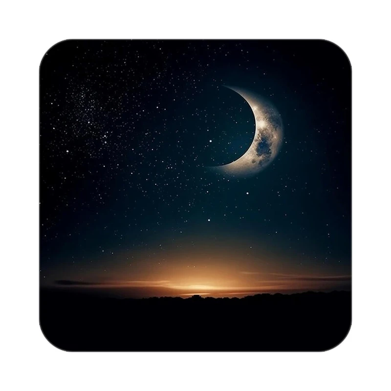 زیر لیوانی کاکتی طرح ماه و ستاره مدل mp52919