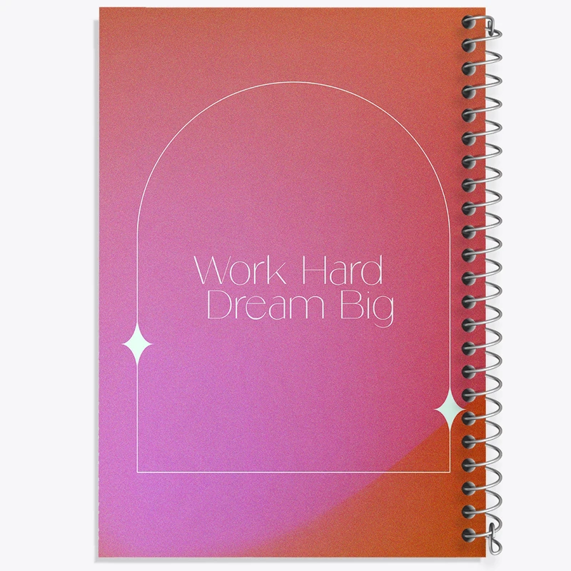 دفتر نقاشی 50 برگ خندالو طرح Work Hard Dream Big کد N2347