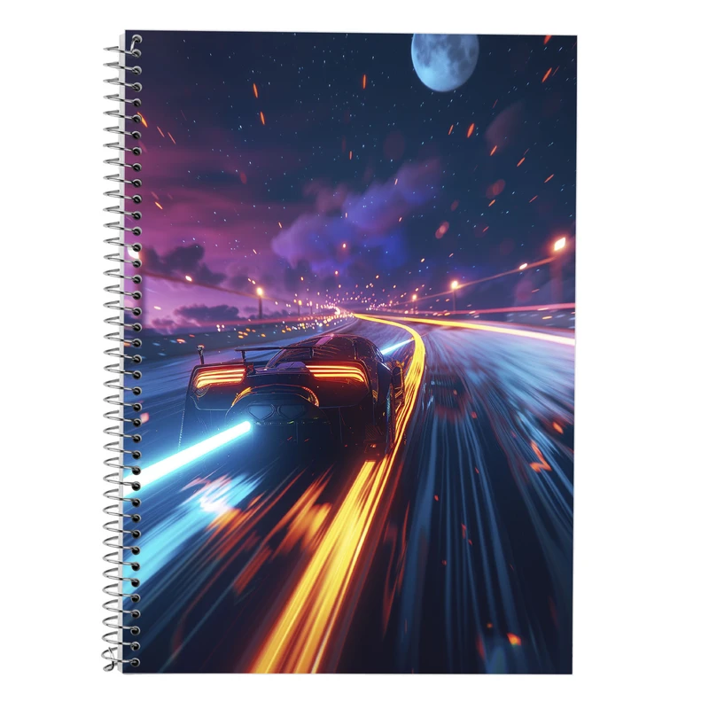 دفتر زبان 50 برگ مدوپد مدل سه خط طرح need for speed کد DF13674