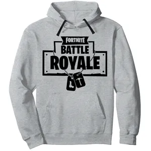 هودی مردانه مدل FORTNITE کد PN24 رنگ طوسی روشن