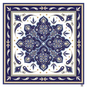 رومیزی رومیزی باز طرح مربع مدل سنتی مدرن کد 11096 سایز 140*140 سانتی متر