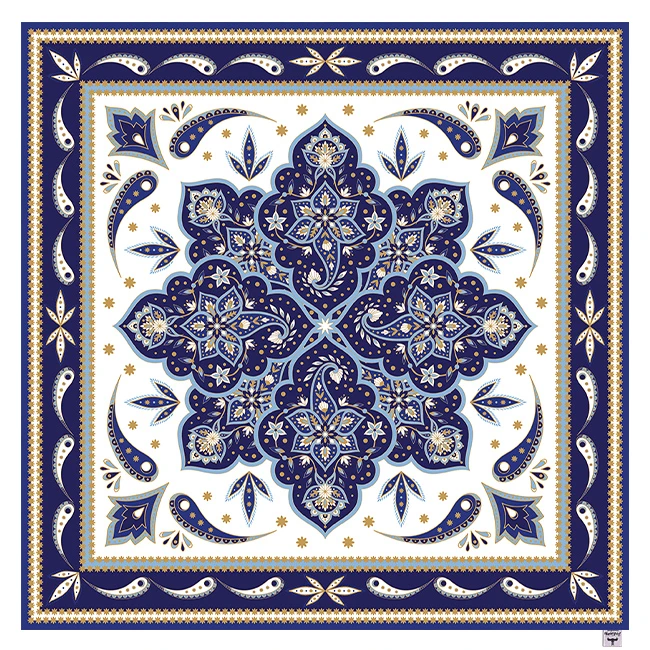 رومیزی رومیزی باز طرح مربع مدل سنتی مدرن کد 11096 سایز 140*140 سانتی متر