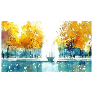 فرش پارچه‌ای مدل فرشینه طرح پاییز کد AR3059503