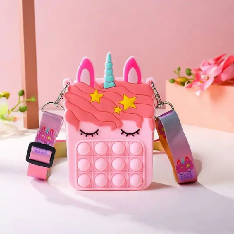 کیف رودوشی بچگانه مدل سیلیکونی پاپیتی یونیکورن