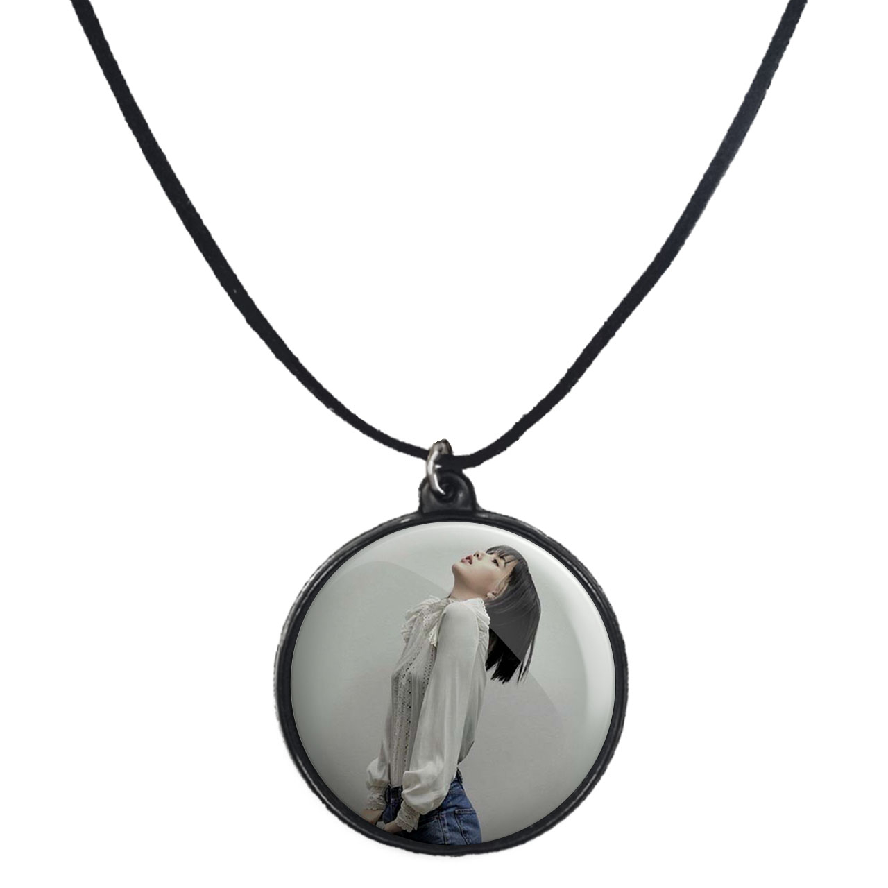 گردنبند پرمانه طرح بلک پینک کد pmb.6744 مدل دو طرفه