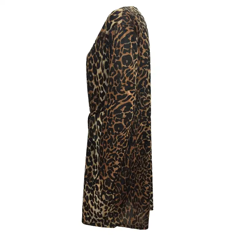 پیراهن زنانه مدل قواره دار لمه پلنگی کد tm-2685