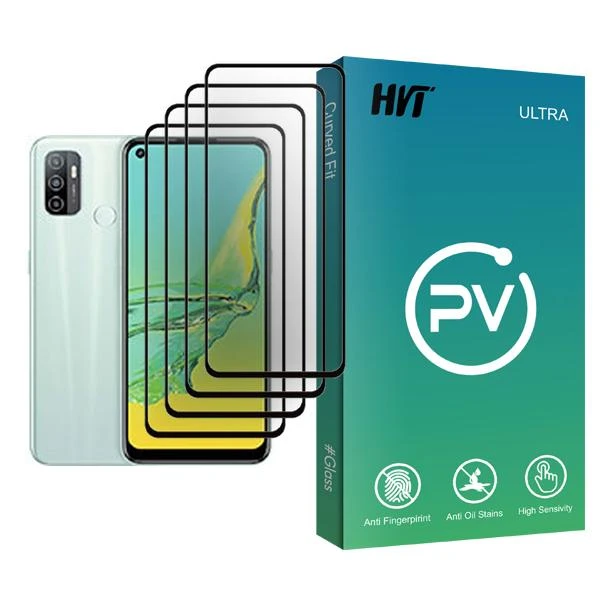 محافظ صفحه نمایش اچ وی تی مدل PV Glass MIX004 مناسب برای گوشی موبایل اوپو A33 (2020) بسته چهار عددی