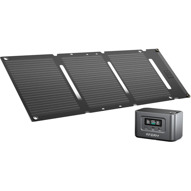 پکیج خورشیدی 100 وات آفیری پنل مدل AF-SL030 به همراه پاوراستیشن