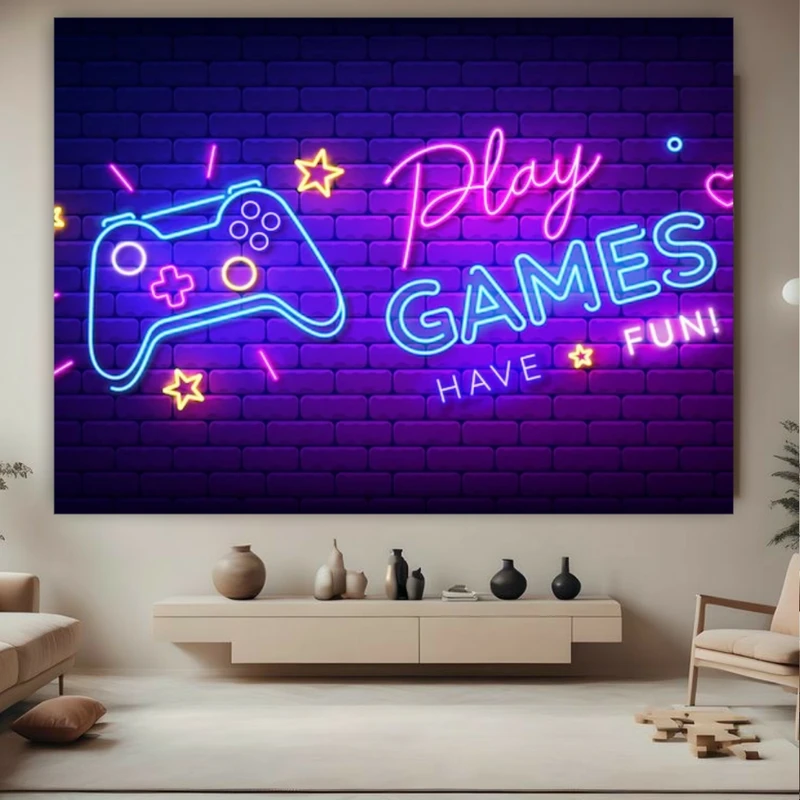 پوستر طرح مخمل گیم و بازی مدل نئونی کد FP105849