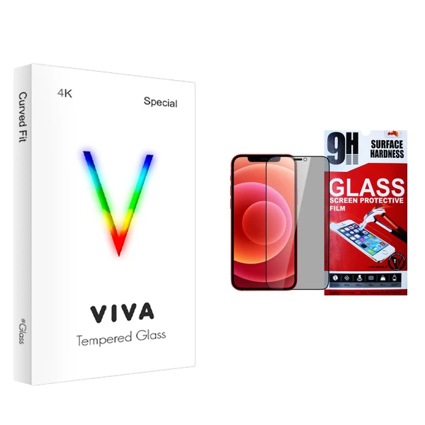 محافظ صفحه نمایش حریم شخصی ویوا مدل 4K مناسب برای گوشی موبایل اپل Iphone 12 Mini