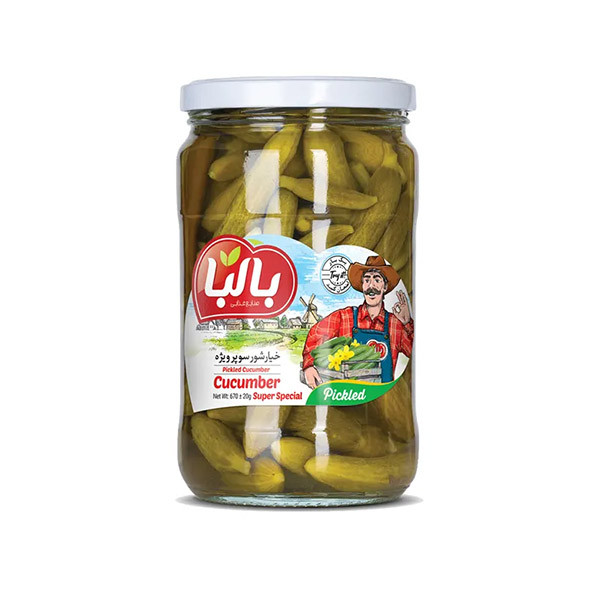 خیارشور سوپر ویژه شیشه بالبا - 680 گرم