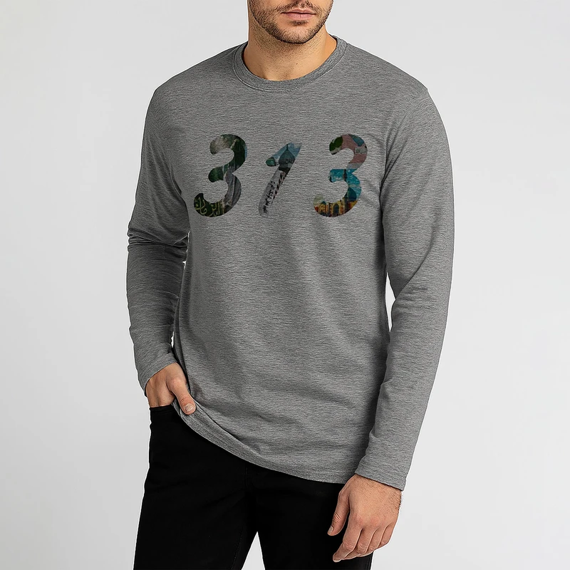 تی شرت آستین بلند مردانه مدل W254 313