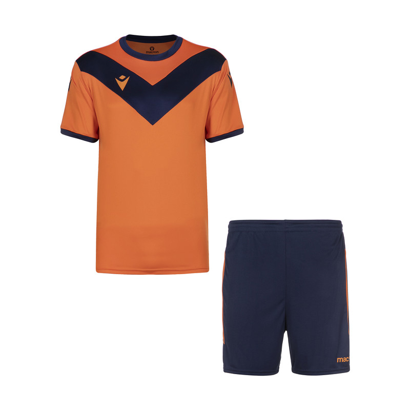 ست پیراهن و شورت ورزشی مردانه مکرون مدل پالرمو رنگ نارنجی 