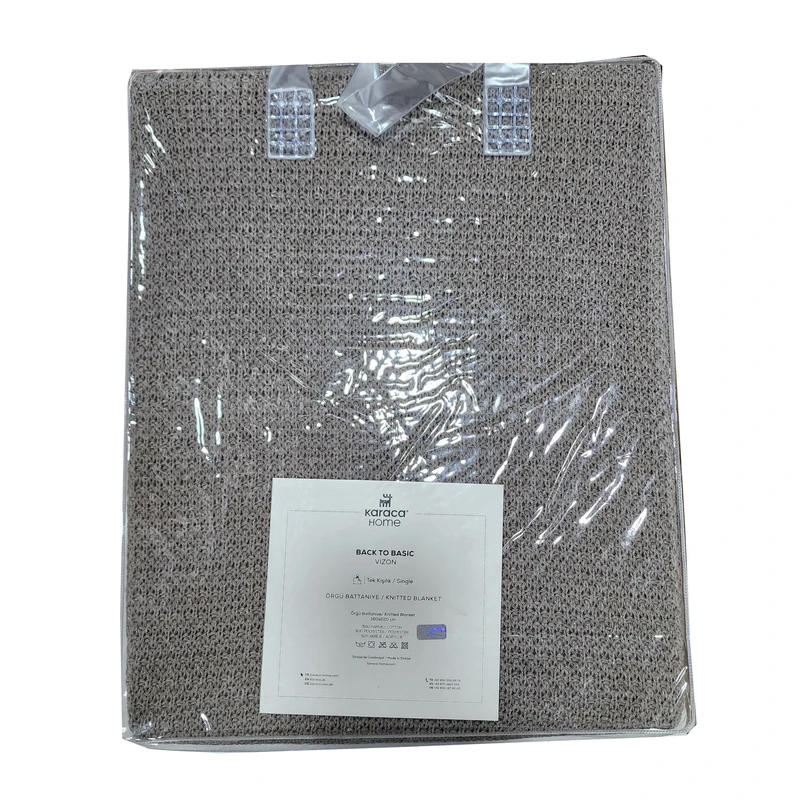 سرویس روتختی کاراجا هوم مدل Örgü Battaniye تک نفره یک تکه
