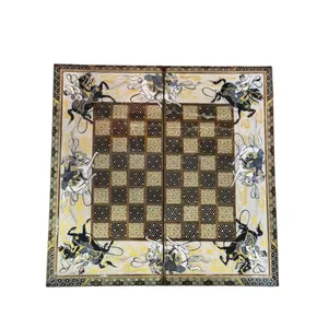 صفحه شطرنج خاتم کاری طرح چوگان مدل TNCHLUMA1