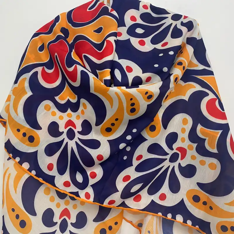 روسری زنانه مدل نخی چهارفصل قواره بزرگ کد 1609