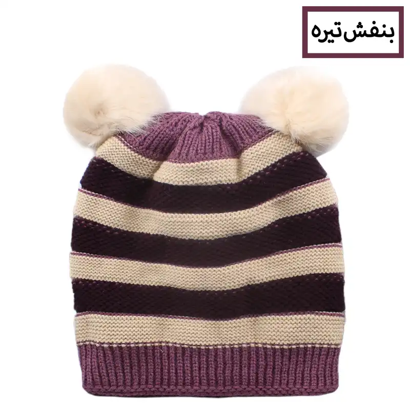 کلاه بافتنی طرح دو پوم مدل LUXE_2022