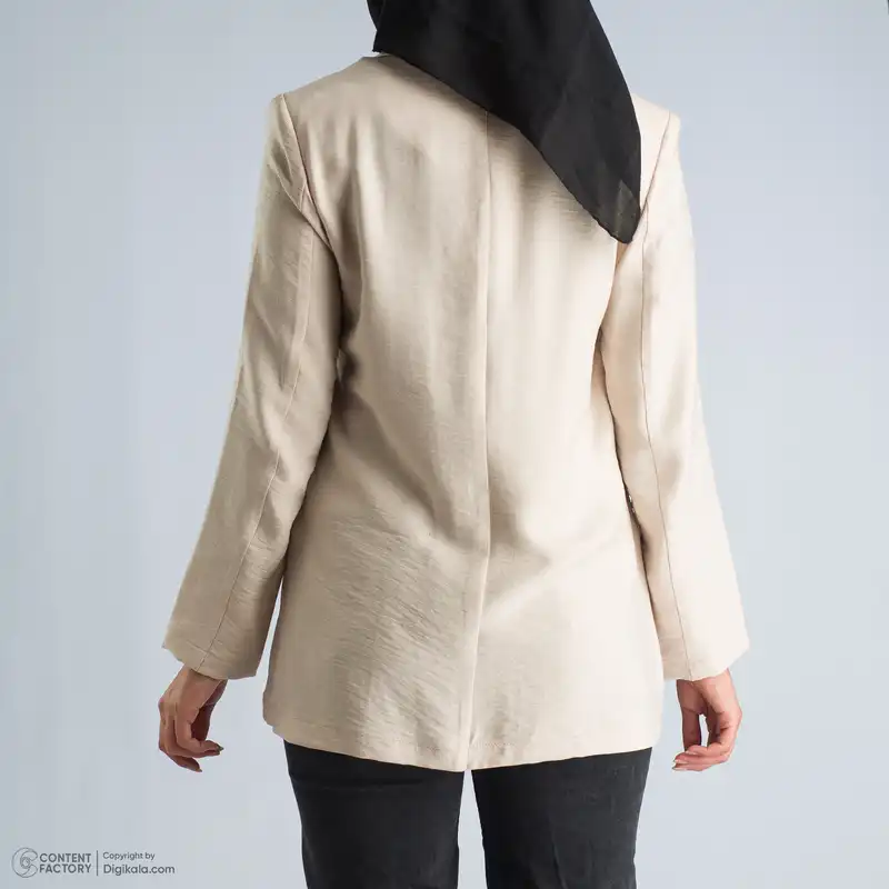 مانتو زنانه گردیه مدل 312133 رنگ کرم