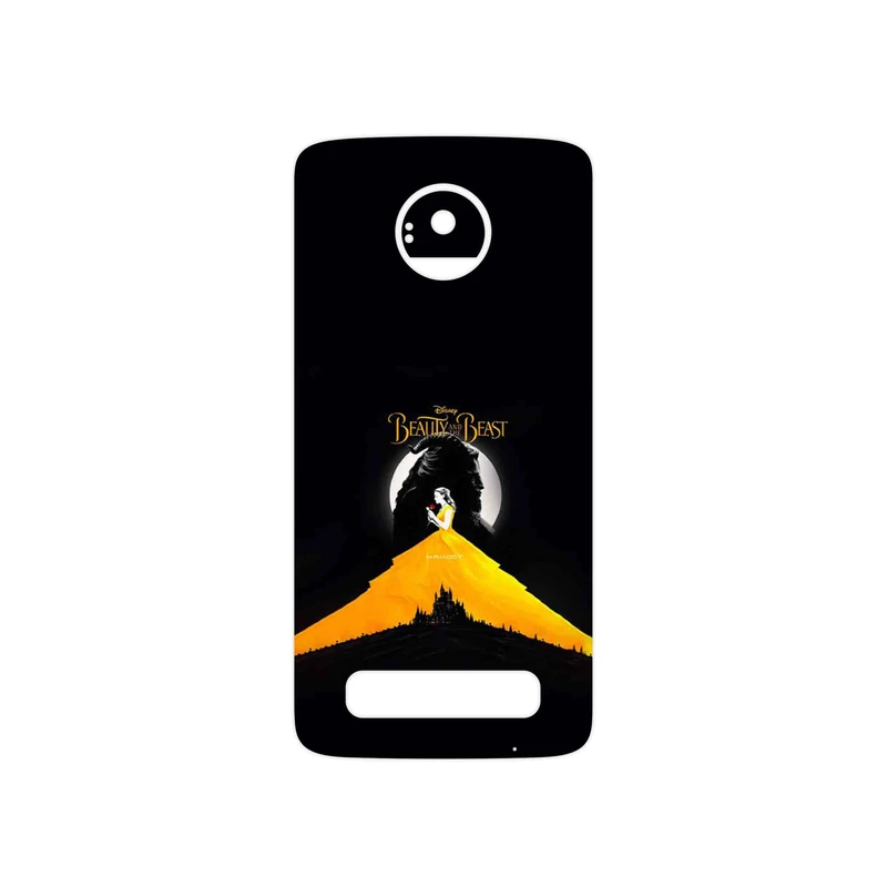 برچسب پوششی ماهوت مدل Beauty and the Beast مناسب برای گوشی موبایل موتورولا Moto Z Play