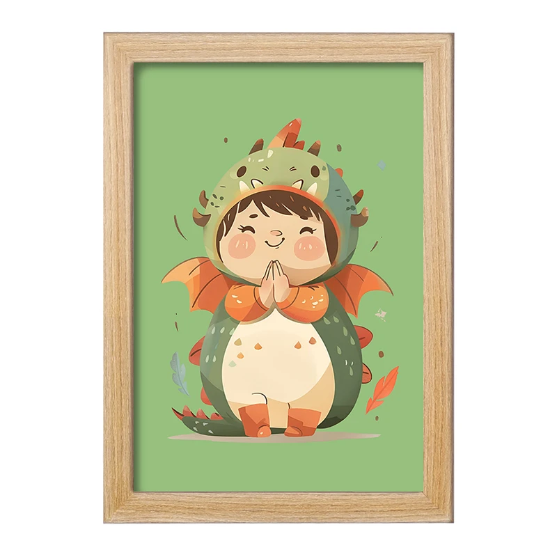 تابلو خندالو مدل دختر اژدهایی کیوت کد F7410