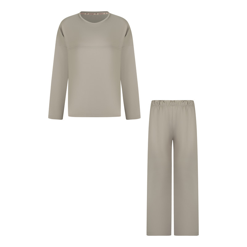 ست بلوز و شلوار زنانه افراتین مدل 6589 رنگ نسکافه‌ای