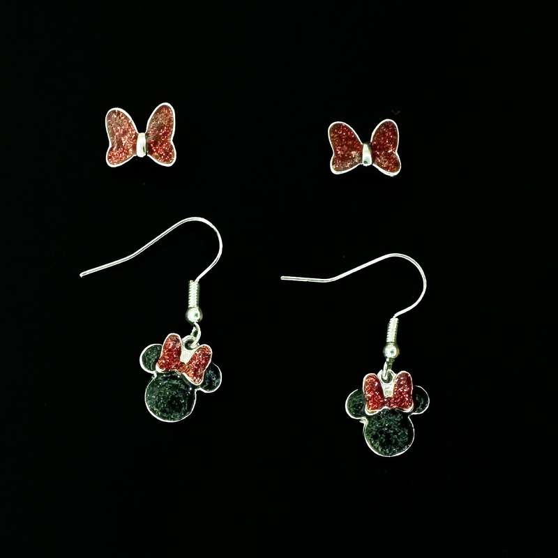 گوشواره دخترانه مدل میکی کد 05 مجموعه 2 عددی