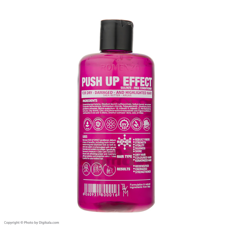 نرم کننده مو رومنزو مدل PUSH UP EFFECT حجم 330 میلی لیتر نرم کننده مو رومنزو مدل PUSH UP EFFECT حجم 330 میلی لیتر