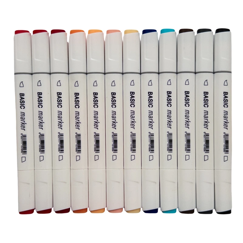 ماژیک راندو بیسیک مدل براش پوست بسته 12 عددی