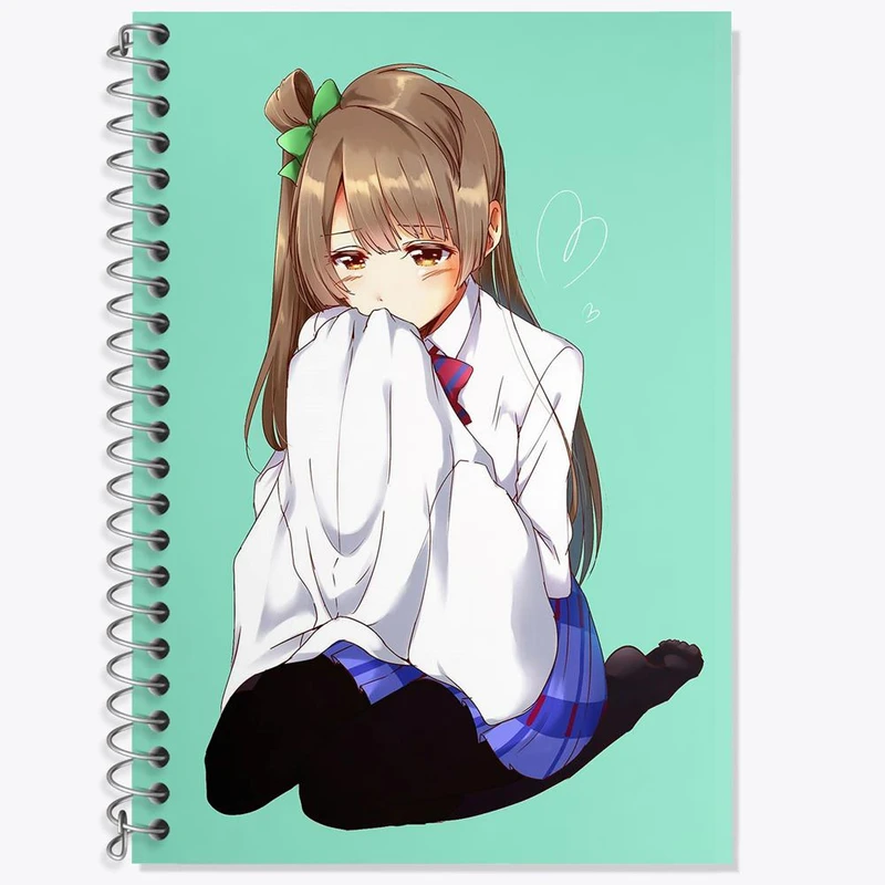 دفتر زبان 50 برگ خندالو مدل سه خط طرح مینامی انیمه مادوکا مجیکا Madoka Magica کد 18401