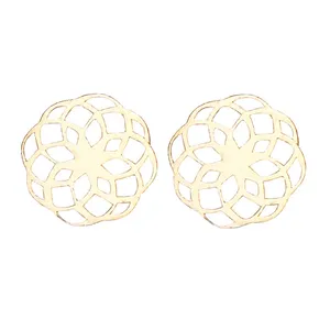 گوشواره طلا 18 عیار زنانه الن نار مدل اسليمي ELN5015