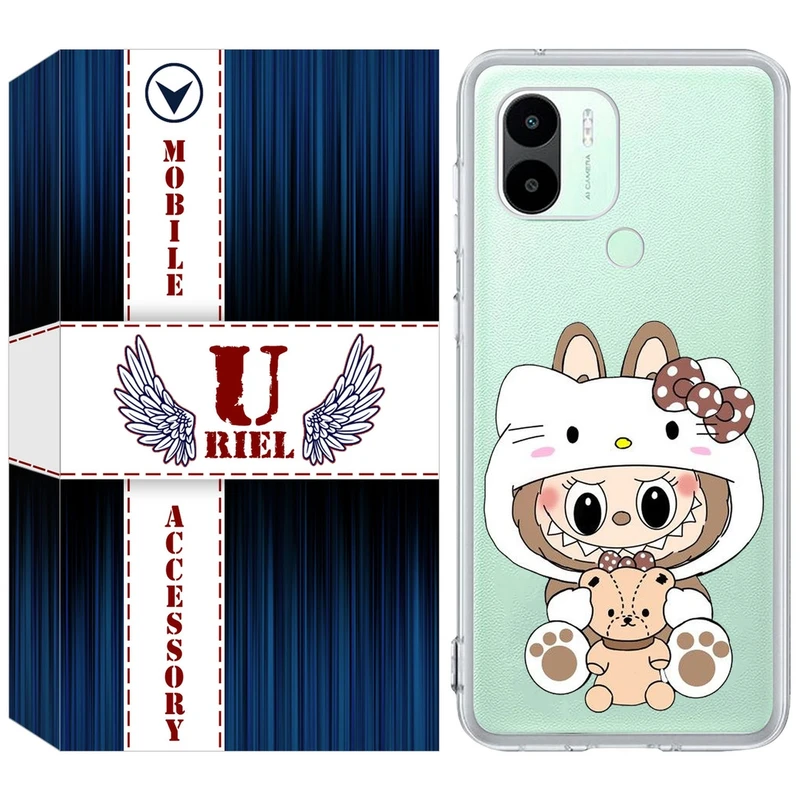 کاور یوریل قاب مدل Clear کد 124 طرح لبوبو Labubu مناسب برای گوشی موبایل شیائومی Redmi A1 Plus / A2 Plus