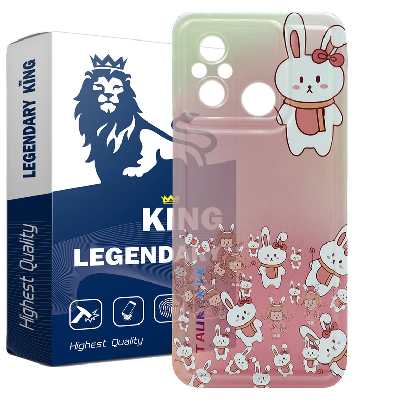 کاور لاین کینگ مدل خرگوش گل فروش مناسب برای گوشی موبایل شیائومی Redmi 12C / Poco C55