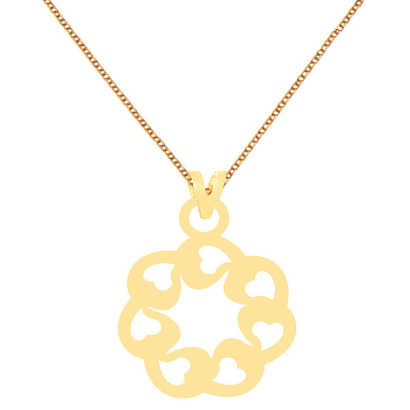 گردنبند طلا 18 عیار زنانه کرابو طرح قلب مدل Kr7707