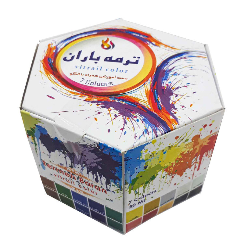 رنگ ویترای ترمه باران مدل kid6 حجم 30 میلی لیتر بسته 7 عددی