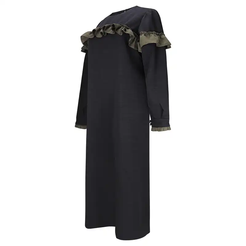 مانتو زنانه  مدل عبا کد 6680 رنگ مشکی