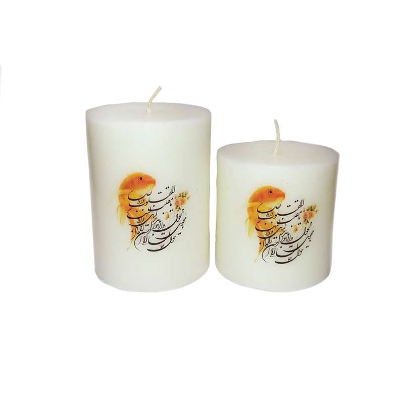 شمع دست ساز مدل یا مقلب القلوب نوروز مجموعه 2 عددی