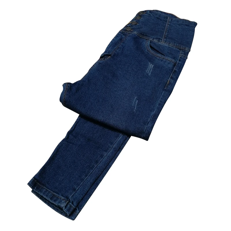 عکس شماره 6 : شلوار جین زنانه مدل کمر گن دار کد 17009