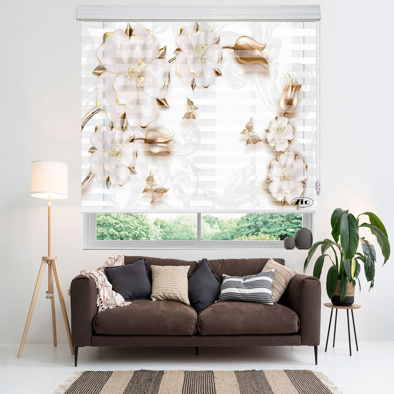 پرده زبرا زیو مدل 3D-1170 سایز 200x200 سانتی متر
