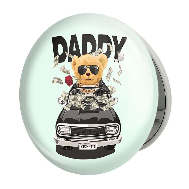 آینه جیبی خندالو طرح تدی Teddy مدل تاشو کد 26172