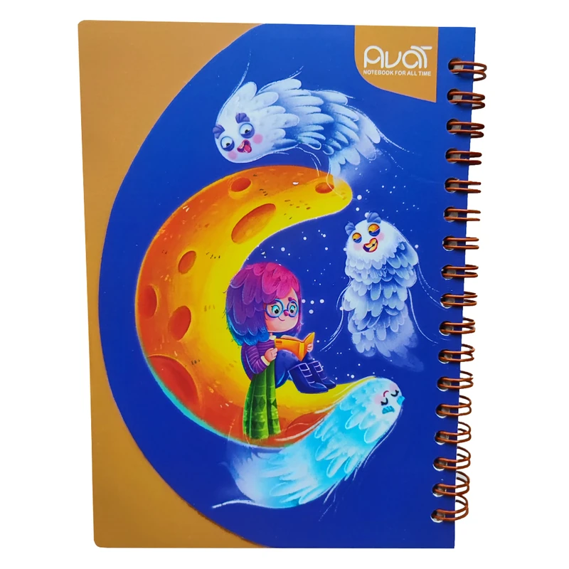 دفتر یادداشت 80 برگ آوات کد 1611 طرح ماه 