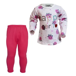 ست تی شرت آستین بلند و شلوار دخترانه چیندکا مدل 120