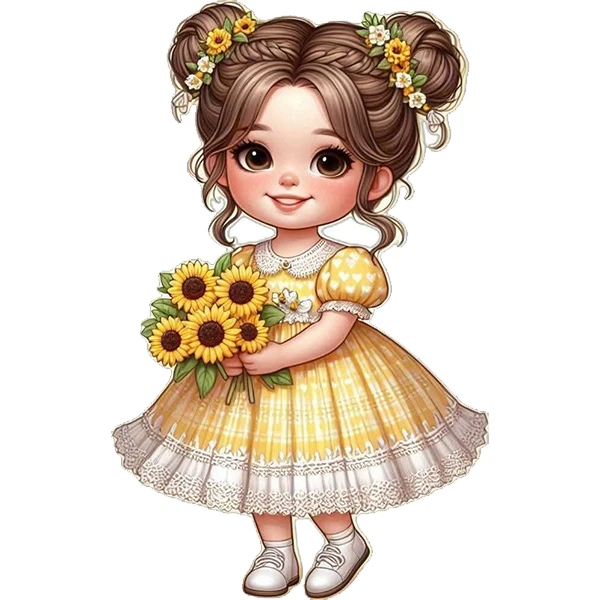 استیکر پارچه و لباس پاد آفرین طرح دختر کد 3783