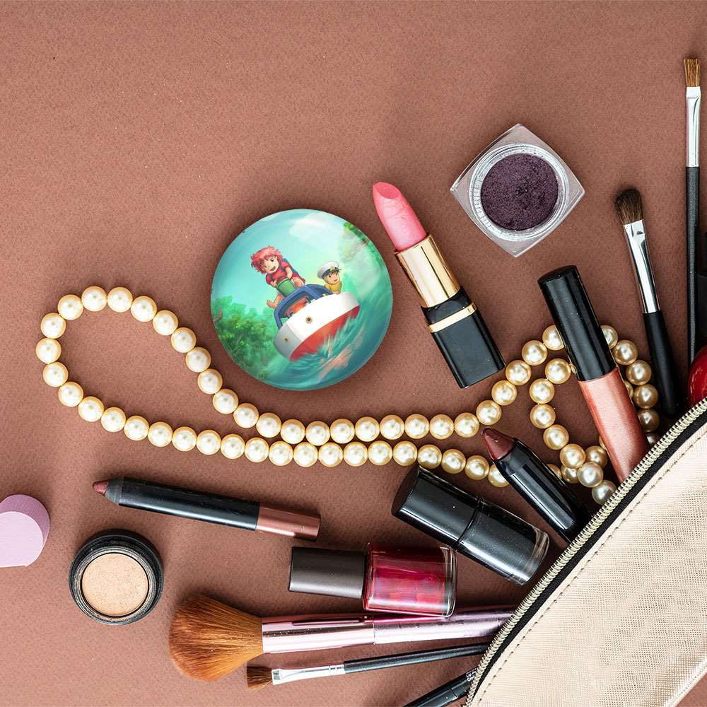 آینه جیبی خندالو طرح انیمه پونیو Ponyo  کد 4896